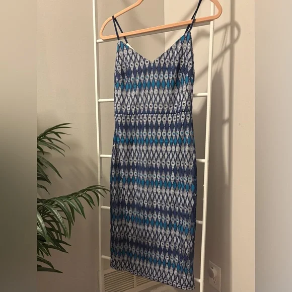 Guess Blue and White Crochet Slip Dress - Picture 4 of 11